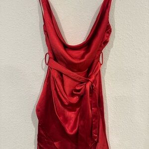 Selfie Leslie Scarlet Satin Mini Dress